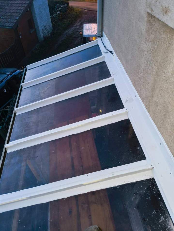 Extension avec un toit en verre Le Monastier-sur-Gazeille